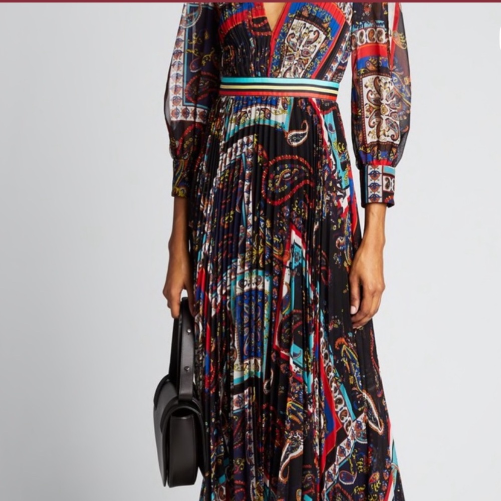 Alice + Olivia Gown with Bishop Sleeves